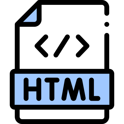 html Detailed Rounded Lineal color icon