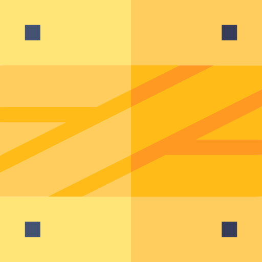 caja de madera Basic Straight Flat icono