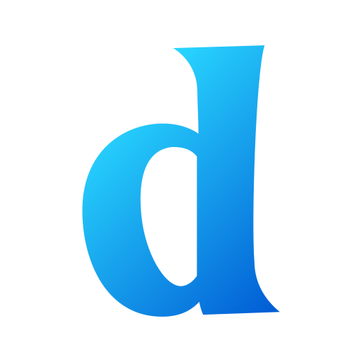 Letter d Generic gradient fill icon