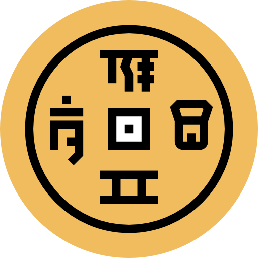 Chinese coin Meticulous Yellow shadow icon