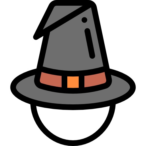 마녀 Detailed Rounded Lineal color icon