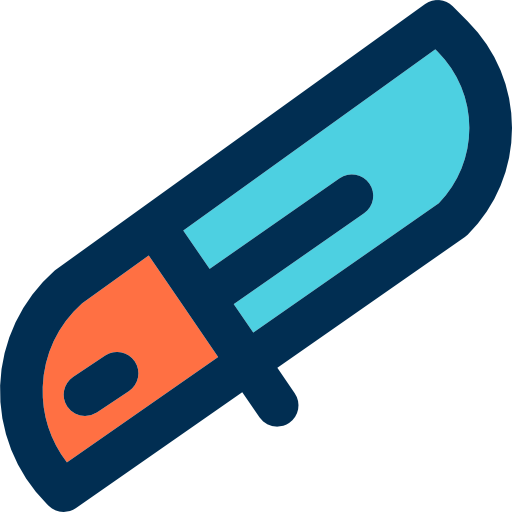 cuchillo bqlqn Lineal Color icono
