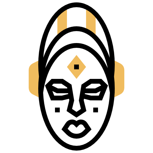 máscara africana Meticulous Yellow shadow icono