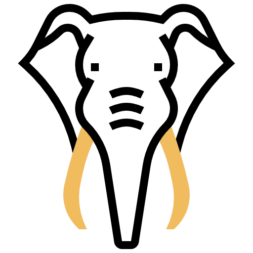 słoń Meticulous Yellow shadow ikona