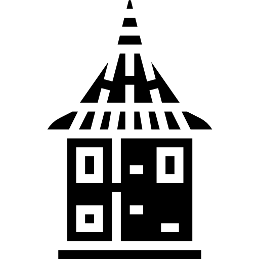 choza de barro Meticulous Glyph icono