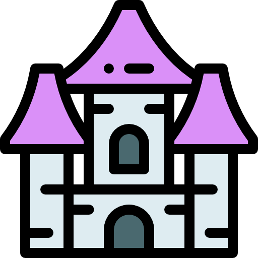 Castle Detailed Rounded Lineal color icon