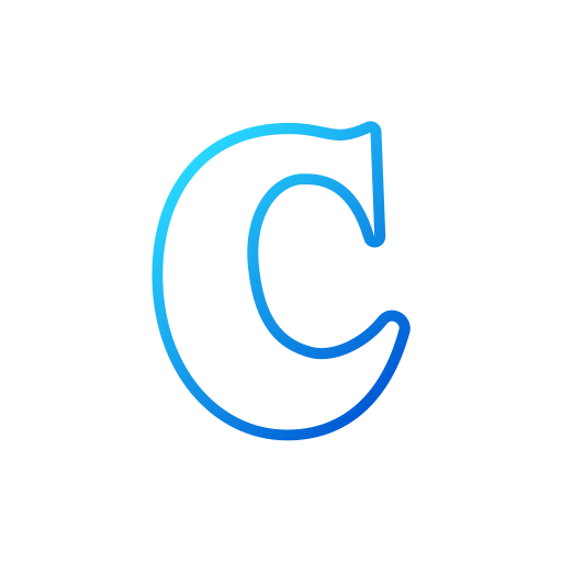 문자 c Generic gradient outline icon