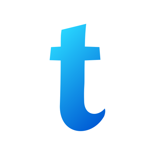 Letter t Generic gradient fill icon