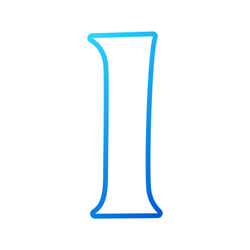 litera l Generic gradient outline ikona
