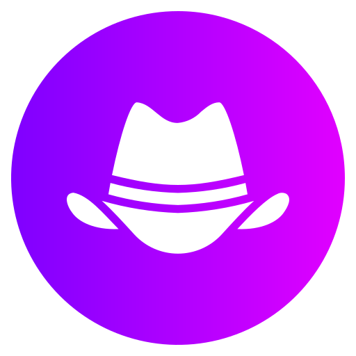 kowbojski kapelusz Generic gradient fill ikona