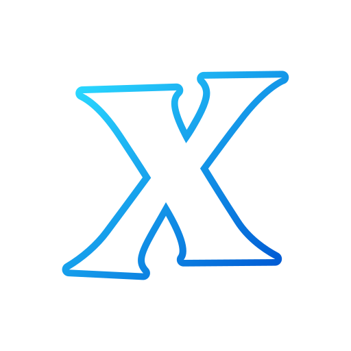 문자 x Generic gradient outline icon