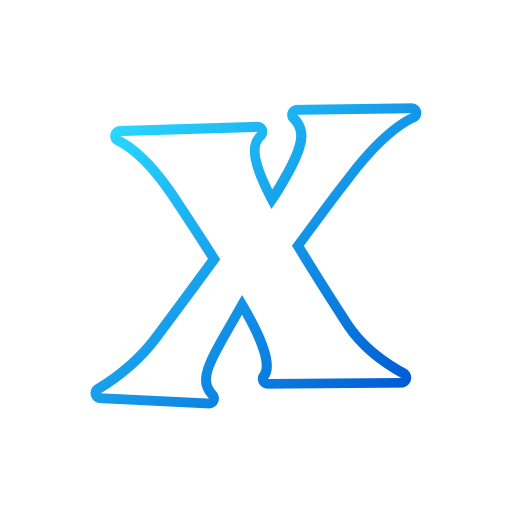 Letter x Generic gradient outline icon