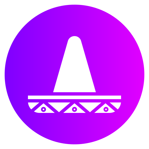 Mexican hat Generic gradient fill icon