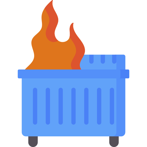 incendio de basurero Special Flat icono