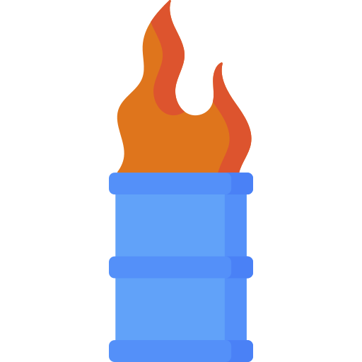 incendio de basurero Special Flat icono
