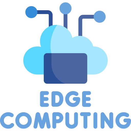 edge-computing Kawaii Flat icoon