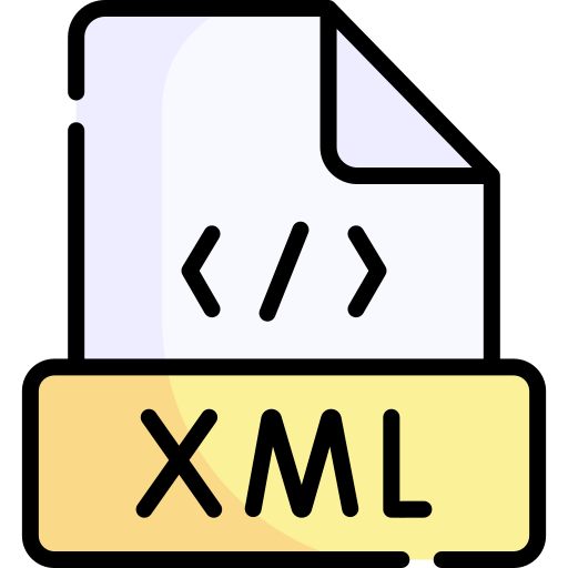 xml Kawaii Lineal color icono