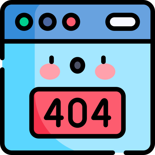 오류 404 Kawaii Lineal color icon