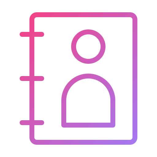 コンタクト Generic gradient outline icon