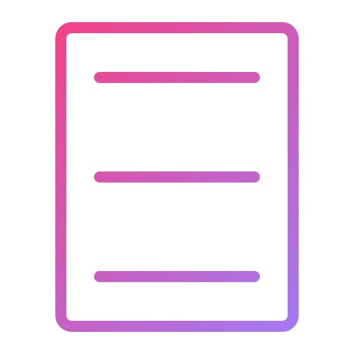 リスト Generic gradient outline icon