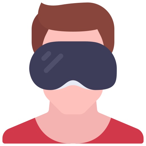 óculos de realidade virtual Juicy Fish Flat Ícone