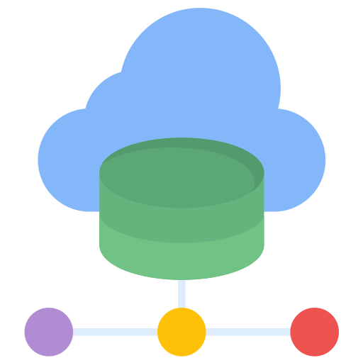 banca dati sulla nuvola Generic color fill icona