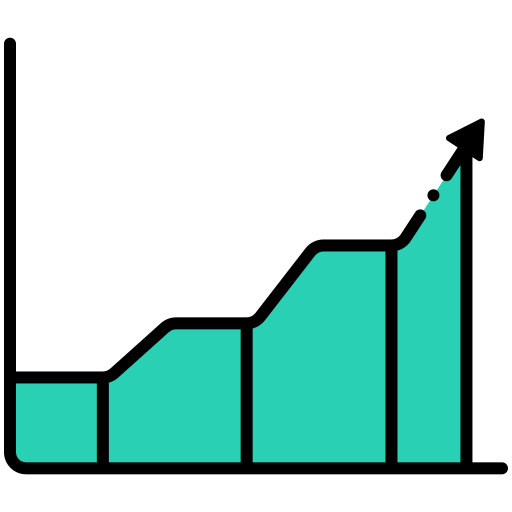 Chart up Generic color lineal-color icon