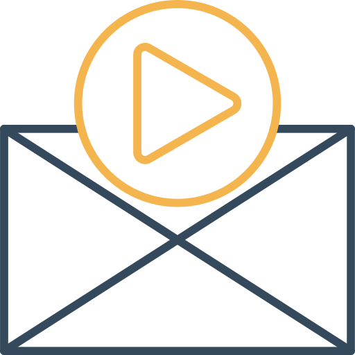 Email Arslan Haider Outline Yellow icon