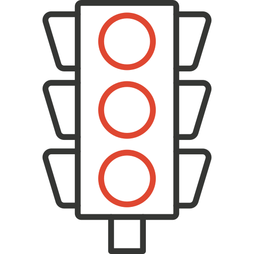 Traffic signal Arslan Haider Outline Red icon