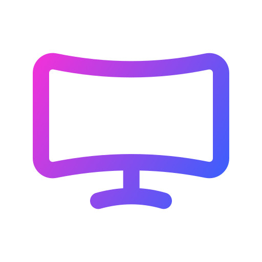 Curved monitor Generic gradient outline icon
