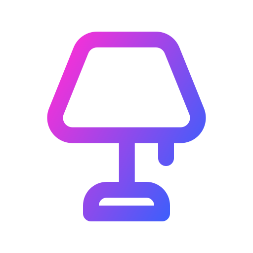 lámpara de escritorio Generic gradient outline icono