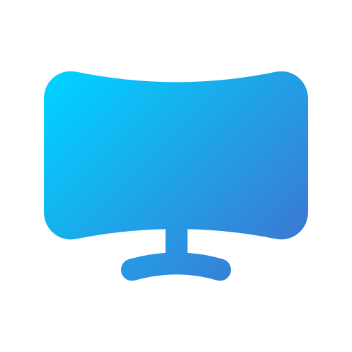 Curved monitor Generic gradient fill icon