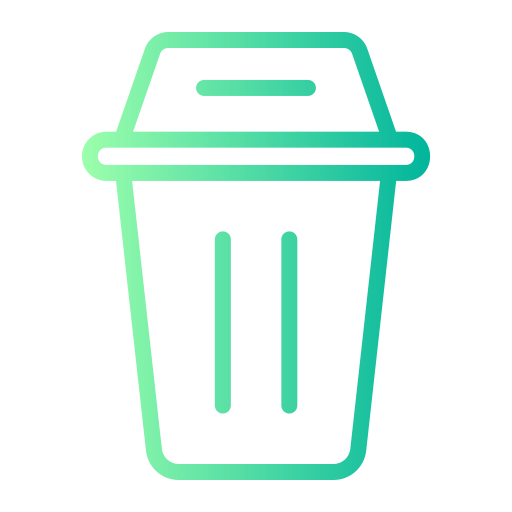 bote de basura Generic gradient outline icono