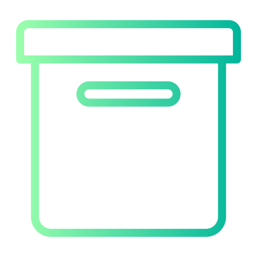 caja de almacenaje Generic gradient outline icono