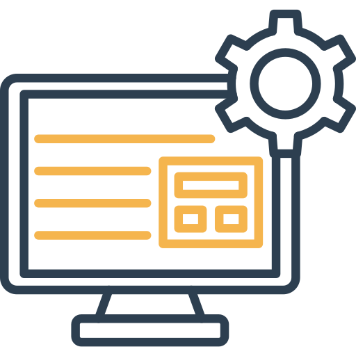 computer Arslan Haider Outline Yellow icon