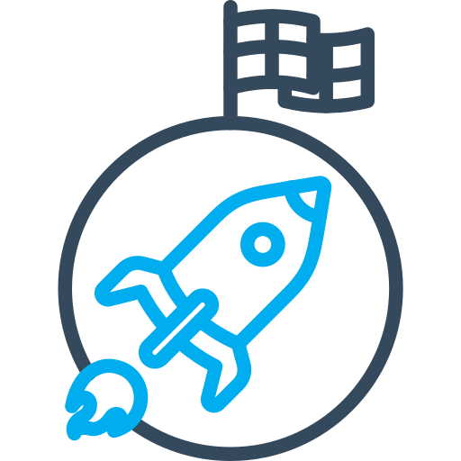 Space Arslan Haider Outline Blue icon