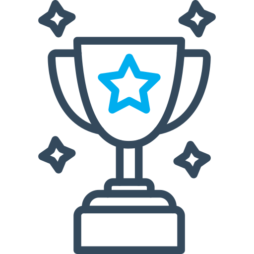 Trophy Arslan Haider Outline Blue icon