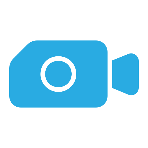 camara de video Generic color fill icono