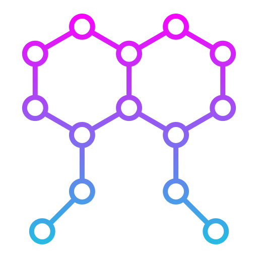 molecola Generic gradient outline icona