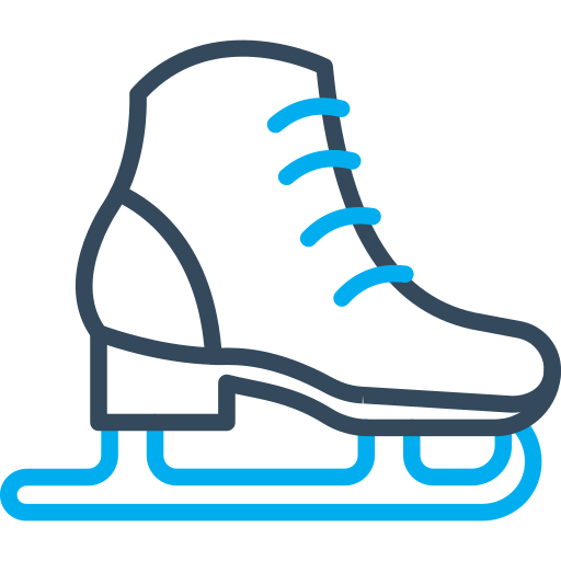 Ice skating Arslan Haider Outline Blue icon