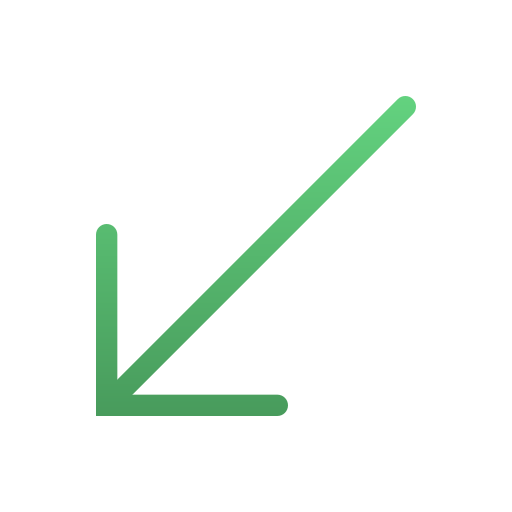 Left down arrow Generic gradient outline icon