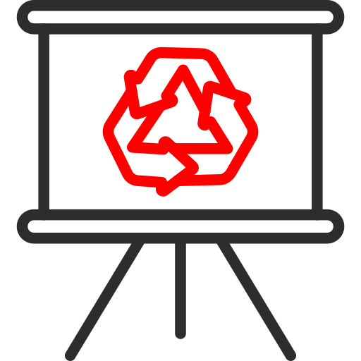 recyceln Arslan Haider Outline Red icon