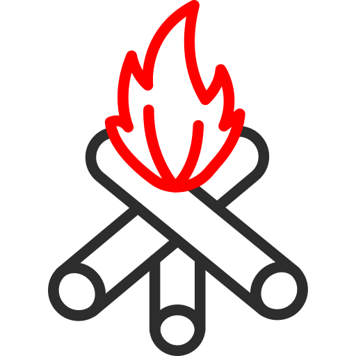 bruciare Arslan Haider Outline Red icona