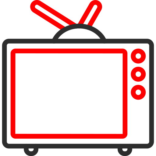 télévision Arslan Haider Outline Red Icône