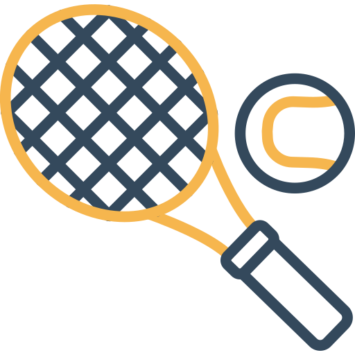 Racquet Arslan Haider Outline Yellow icon