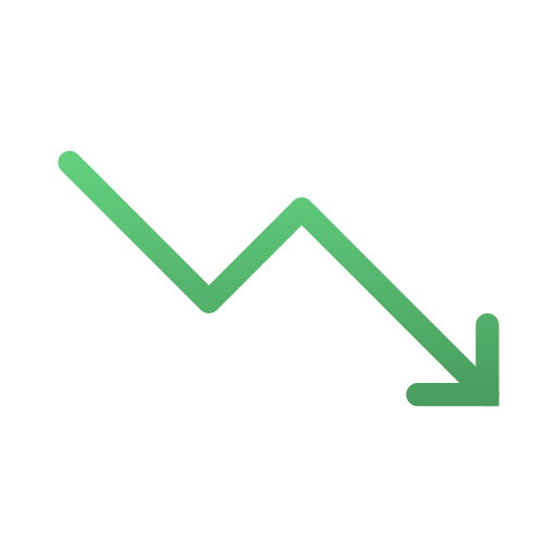 Down right arrow Generic gradient outline icon