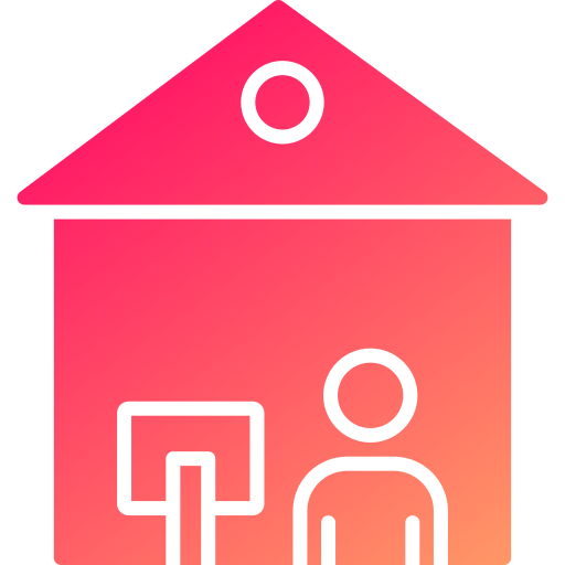 Working at home Generic gradient fill icon