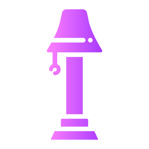 lámpara de piso Generic gradient fill icono