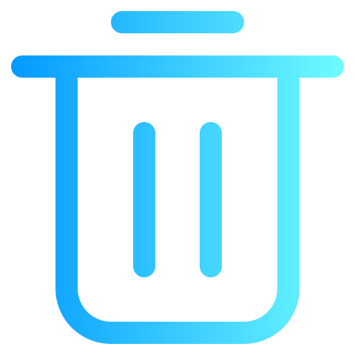 Trash bin Generic gradient outline icon