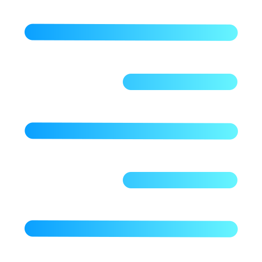 tekst uitlijnen Generic gradient outline icoon